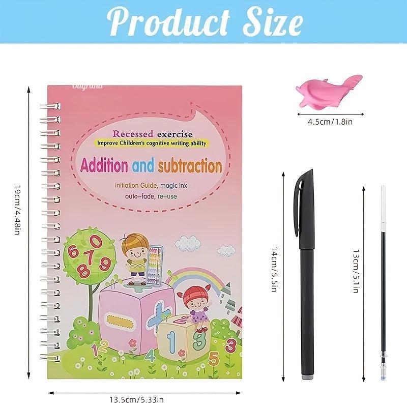 Kids Magic Practice Copybook Reusable Tracing Writing Book