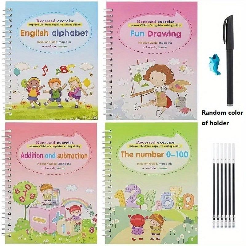 Kids Magic Practice Copybook Reusable Tracing Writing Book
