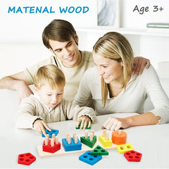 Symdiro Montessori Shapes Organizer for Cognitive Development