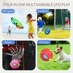 Elastic Deformed Flying Saucer Ball Outdoor Toy