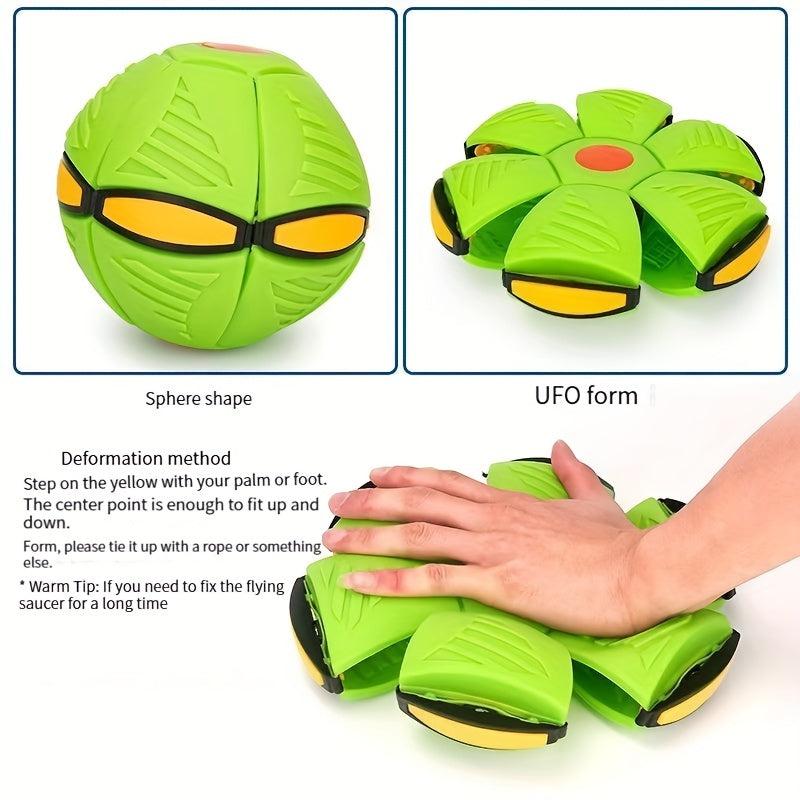 Elastic Deformed Flying Saucer Ball Outdoor Toy