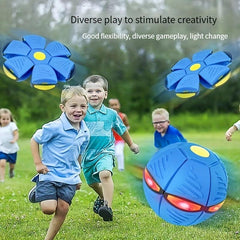 Elastic Deformed Flying Saucer Ball Outdoor Toy