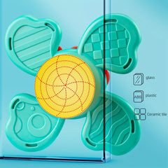 Suction Cup Rotating Music Flower Fidget Spinner Bath Toy