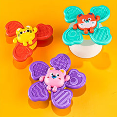 Suction Cup Rotating Music Flower Fidget Spinner Bath Toy