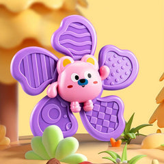 Suction Cup Rotating Music Flower Fidget Spinner Bath Toy