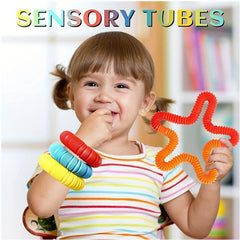 4PCS Pop Tubes Sensory Toys for Kids with ADHD & Autism