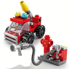 142Pcs Fire Truck Building Blocks Set for Kids