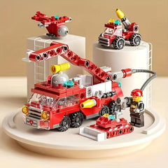 142Pcs Fire Truck Building Blocks Set for Kids