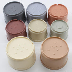 8pcs Bunny Stacking Cups Rabbit Toys Multicolor Hide Food Play With Rabbits