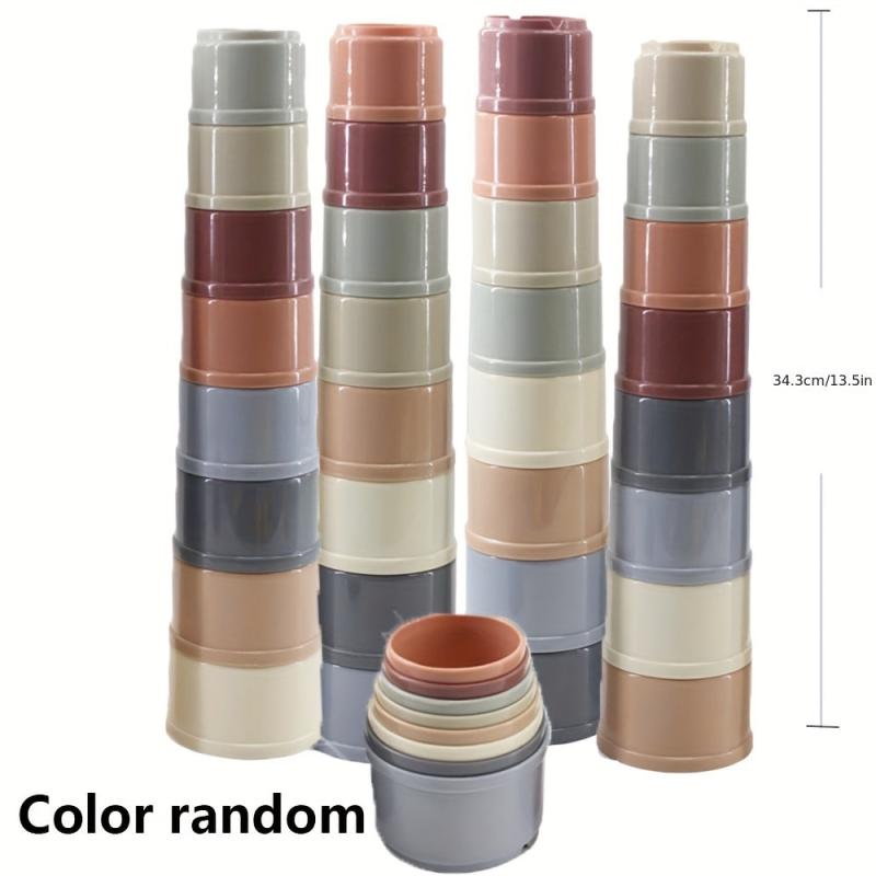 8pcs Bunny Stacking Cups Rabbit Toys Multicolor Hide Food Play With Rabbits