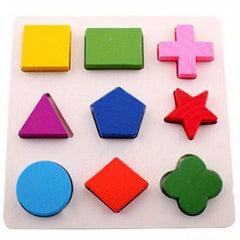 Wooden 3D Jigsaw Puzzle Toy Geometric Shape Board Educational Toy