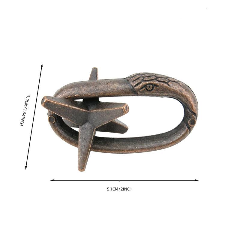 Zinc Alloy Kong Ming Lock Magic Toy Nine Consecutive Intelligence Unring Clasp