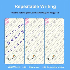 Children's Reusable Wipe Writing Stickers English Copy Book