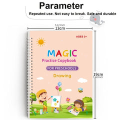 Children's Reusable Wipe Writing Stickers English Copy Book