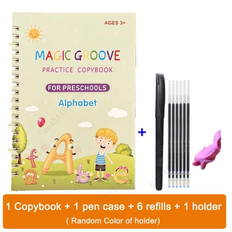 Children's Reusable Wipe Writing Stickers English Copy Book
