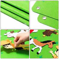 Farm Ocean Felt Story Board Set Preschool Under The Sea Shark Octopus Toy