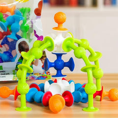 Kids Suction Stick Interactive Cup Dart Building Blocks Toy