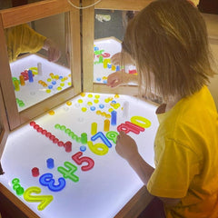 10pcs Montessori Light Table Toys for 2 Years Learning Math Education
