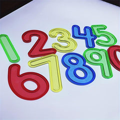 10pcs Montessori Light Table Toys for 2 Years Learning Math Education