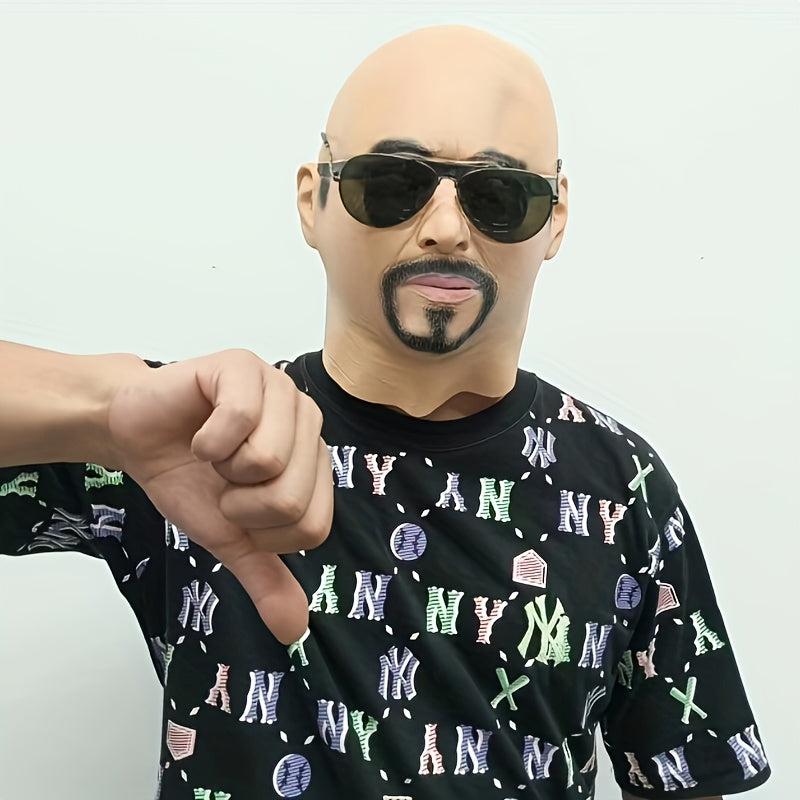 Men's Party Cosplay Man Face Mask Human Head Mask Fancy Dress Up