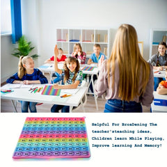Large Size 1 100 Number Table Toy Game Rainbow Macaron Toy