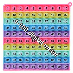 Large Size 1 100 Number Table Toy Game Rainbow Macaron Toy