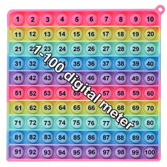 Large Size 1 100 Number Table Toy Game Rainbow Macaron Toy