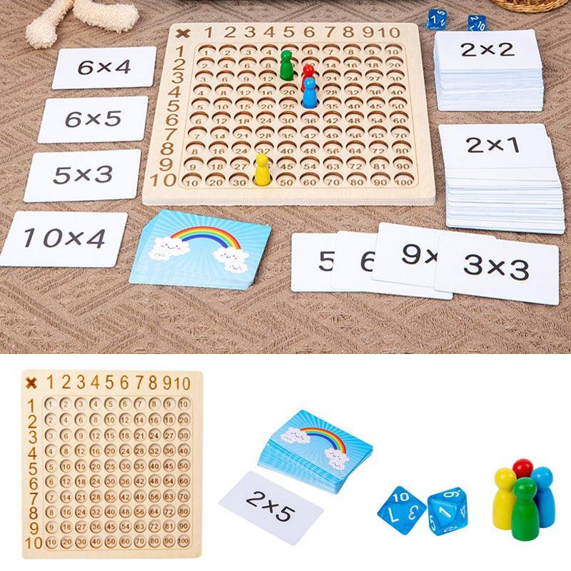 Montessori Multiplication Wooden Board Game Educational Toy