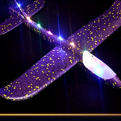 LED Luminous Glider Airplane 2 Flight Modes Foam Airplane For Outdoor Flying
