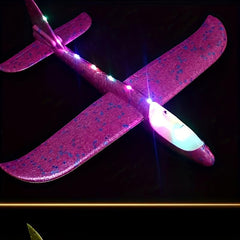 LED Luminous Glider Airplane 2 Flight Modes Foam Airplane For Outdoor Flying