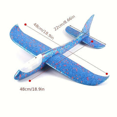 LED Luminous Glider Airplane 2 Flight Modes Foam Airplane For Outdoor Flying