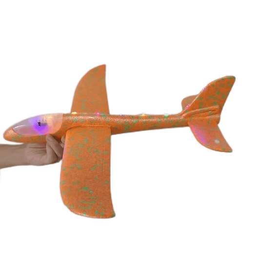 LED Luminous Glider Airplane 2 Flight Modes Foam Airplane For Outdoor Flying