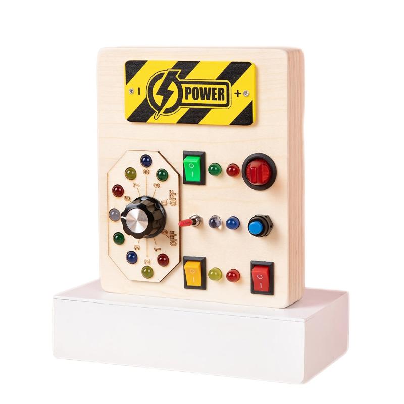 LED Light Wooden Montessori Educational Toy for Kids