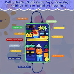 Educational Sensory Board Toddler Busy Board for 3 Years Old Kids