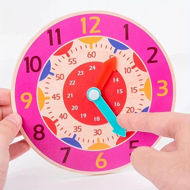 Wooden Clock Kids Puzzles Educational Toy