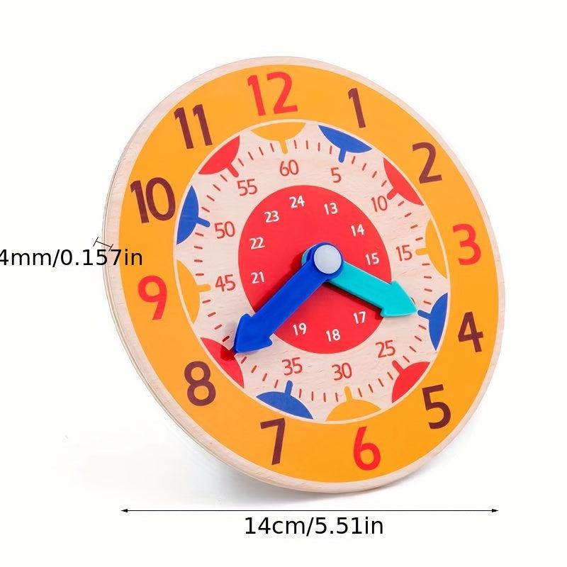 Wooden Clock Kids Puzzles Educational Toy