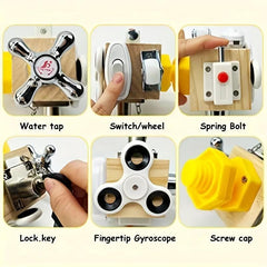7-in-1 Busy Cube Sensory Toy For Toddlers Montessori Learning Toy