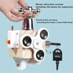 7-in-1 Busy Cube Sensory Toy For Toddlers Montessori Learning Toy