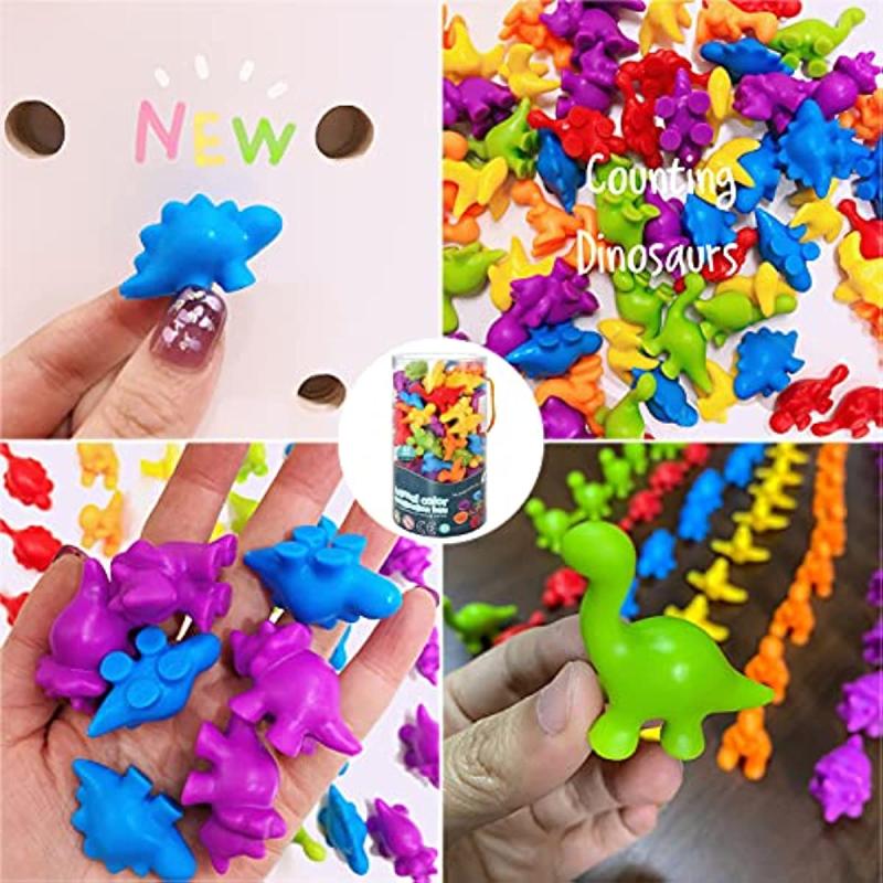 48 Piece Dinosaur Matching Game with Sorting Cups Educational Toy Set