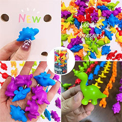 48 Piece Dinosaur Matching Game with Sorting Cups Educational Toy Set