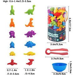 48 Piece Dinosaur Matching Game with Sorting Cups Educational Toy Set