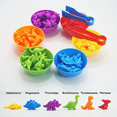 48 Piece Dinosaur Matching Game with Sorting Cups Educational Toy Set