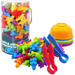 48 Piece Dinosaur Matching Game with Sorting Cups Educational Toy Set