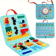 Montessori Busy Board Toy for Kids - Sensory Board for Fine Motor Skills