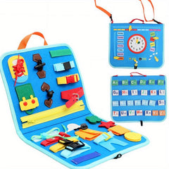 Montessori Busy Board Toy for Kids - Sensory Board for Fine Motor Skills