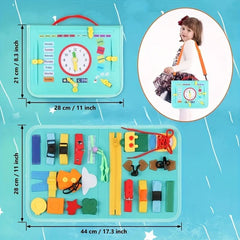 Montessori Busy Board Toy for Kids - Sensory Board for Fine Motor Skills