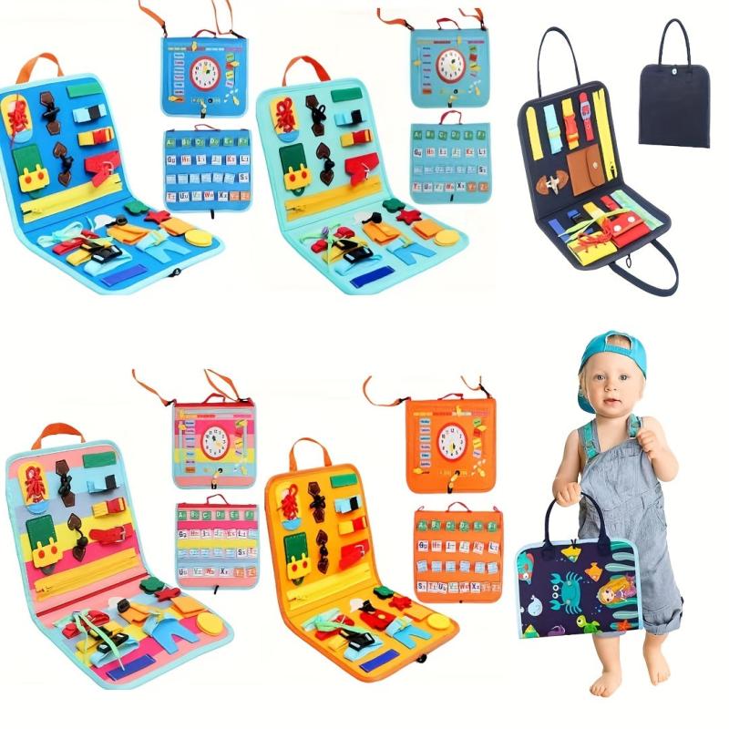 Montessori Busy Board Toy for Kids - Sensory Board for Fine Motor Skills