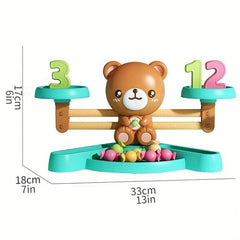 Balance Scale Toy with 10 Numbers, 20 Candies, 30 Cards - Math Teaching Toy