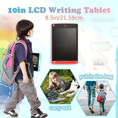 Red Green LCD Writing Tablet Doodle Board 21.59cm Colorful Erasable Drawing Pad