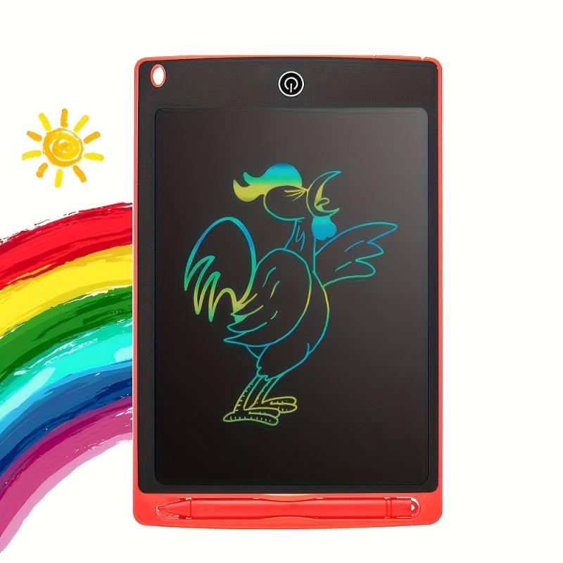 Red Green LCD Writing Tablet Doodle Board 21.59cm Colorful Erasable Drawing Pad